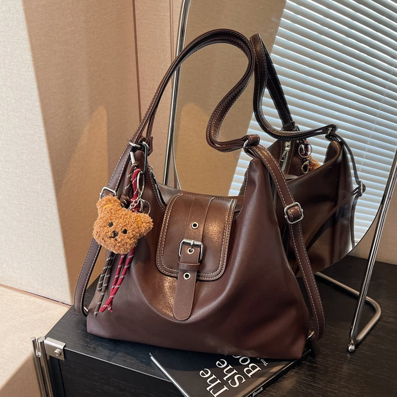 新款大容量女包包三用托特包大学生上课通勤包单肩斜挎包双肩背包