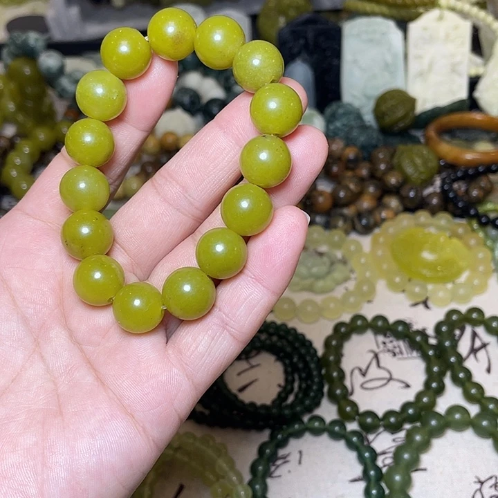 蛇纹石玉未镶嵌手链