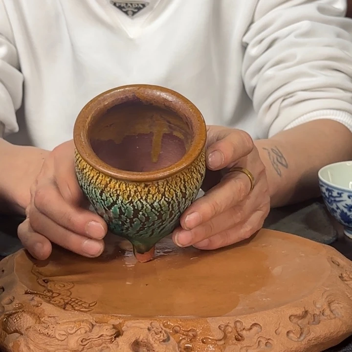 紫砂柴烧多肉花层