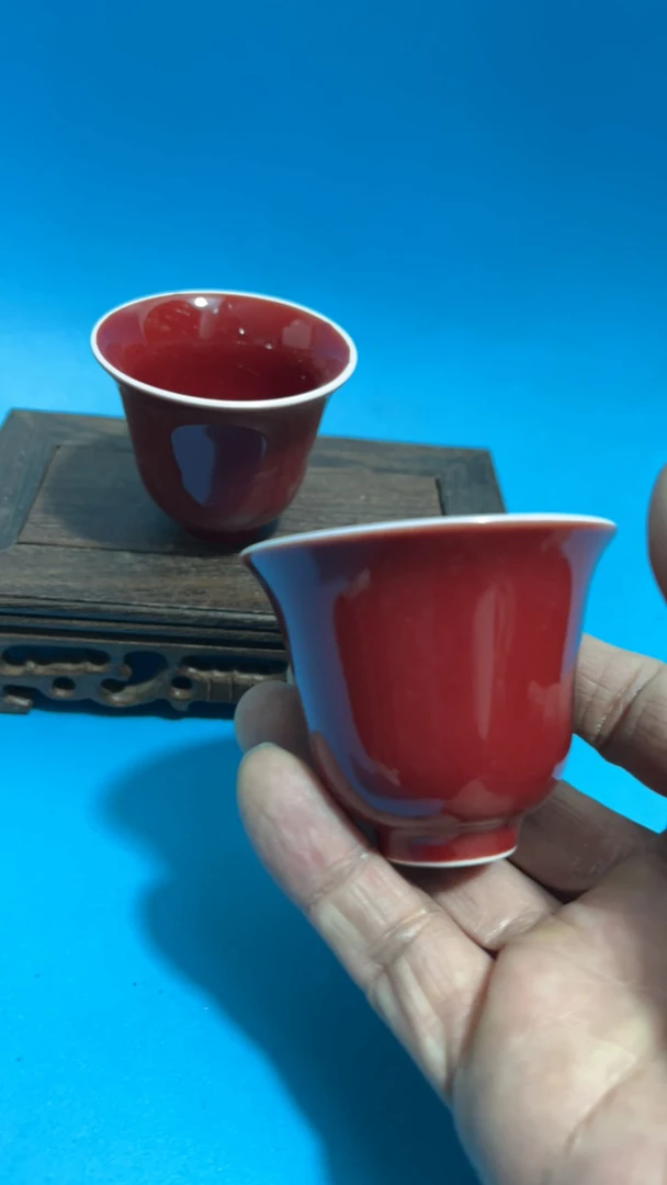 郎红压手杯功夫茶杯压手杯