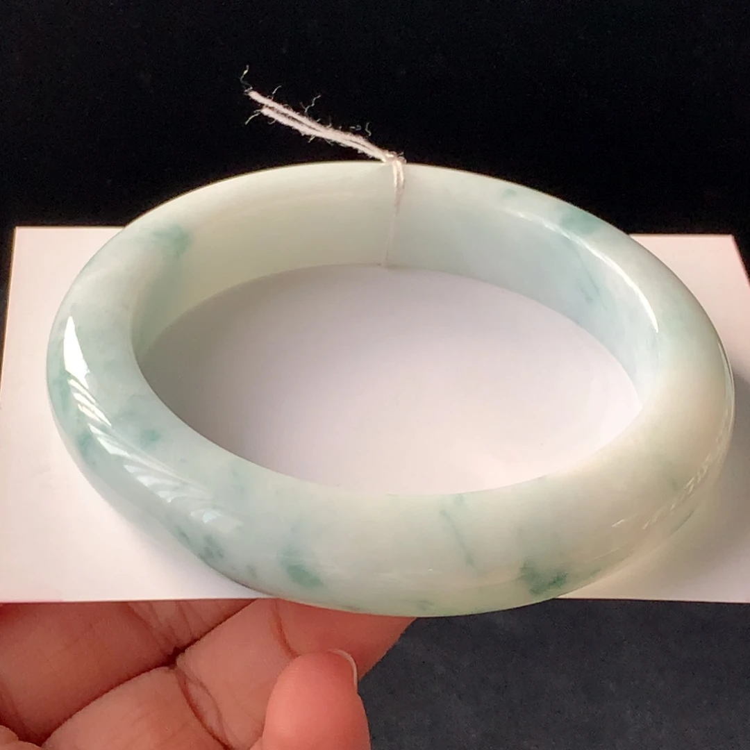 翡翠足金镶嵌手镯27号58.7-12.2-9.6