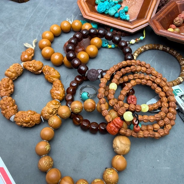 文玩木头手串单圈 108多样性发货