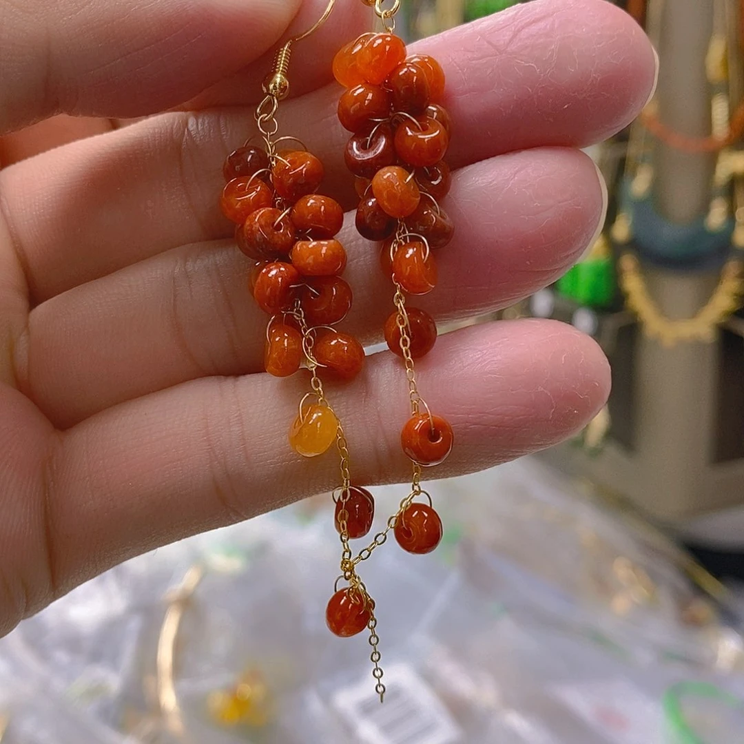 翡翠合金耳饰翡翠