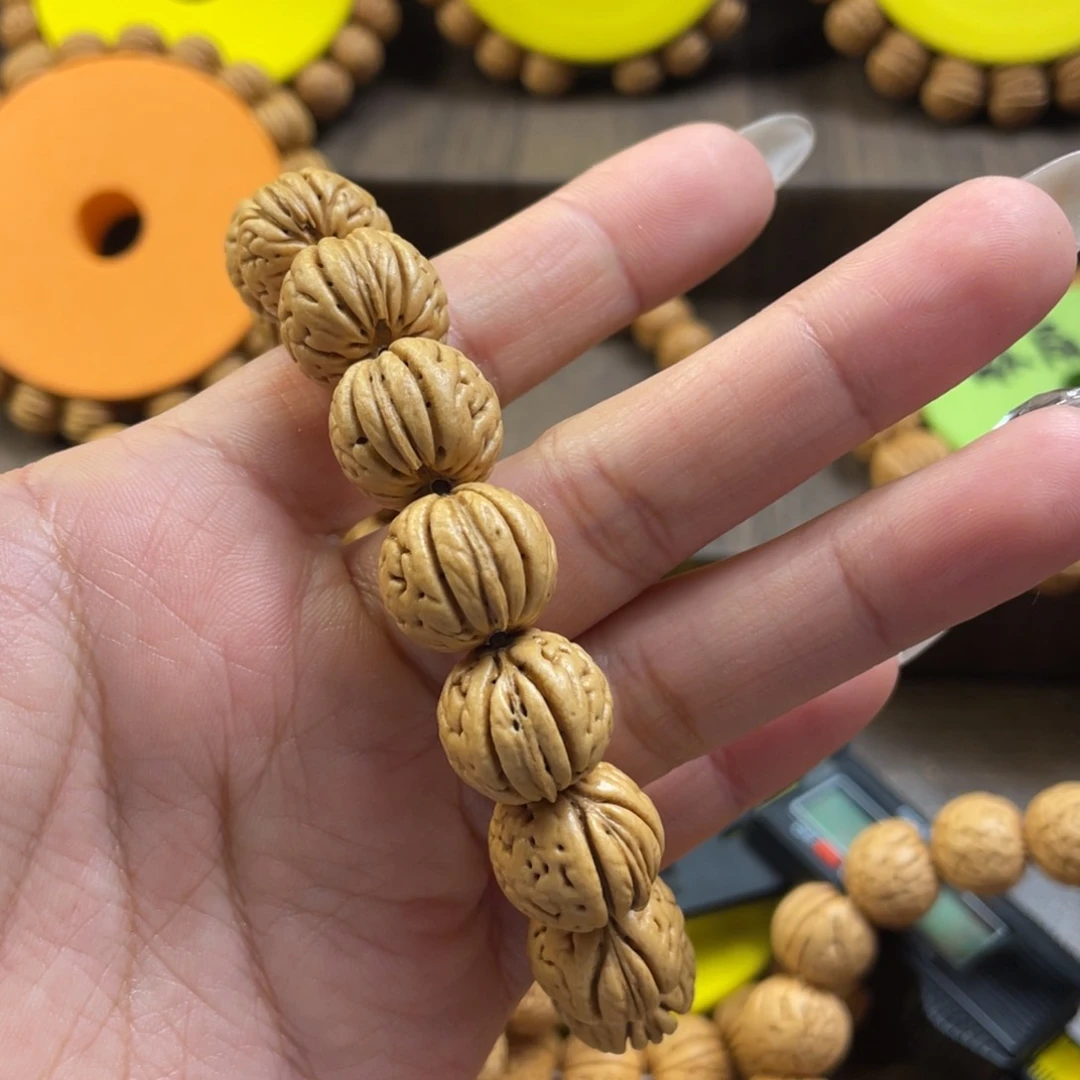 桃核手串无****_野生金丹16