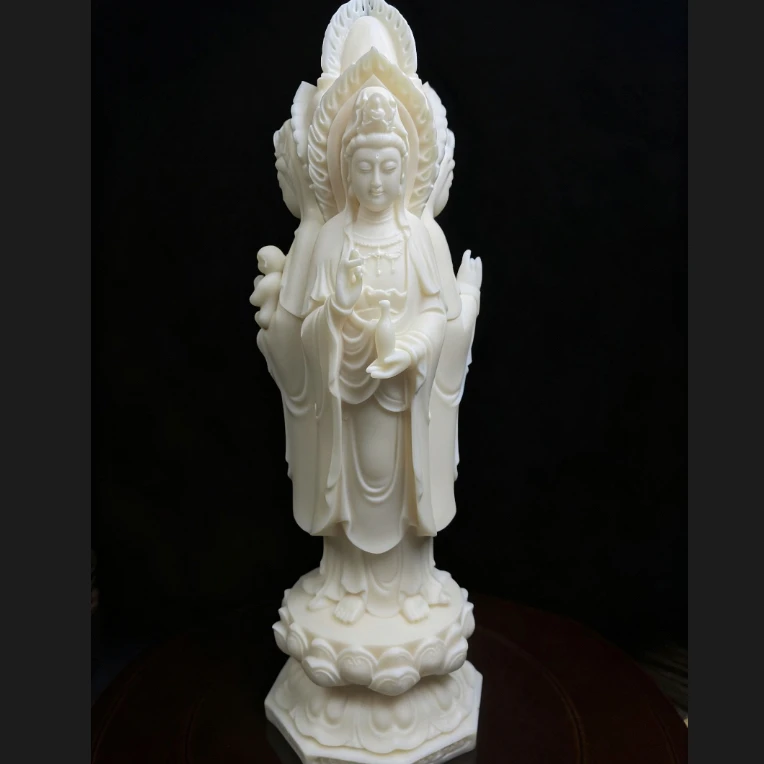 【三面观音】传世佳作送子观音净瓶观音如意观音居家摆件佛像20厘米