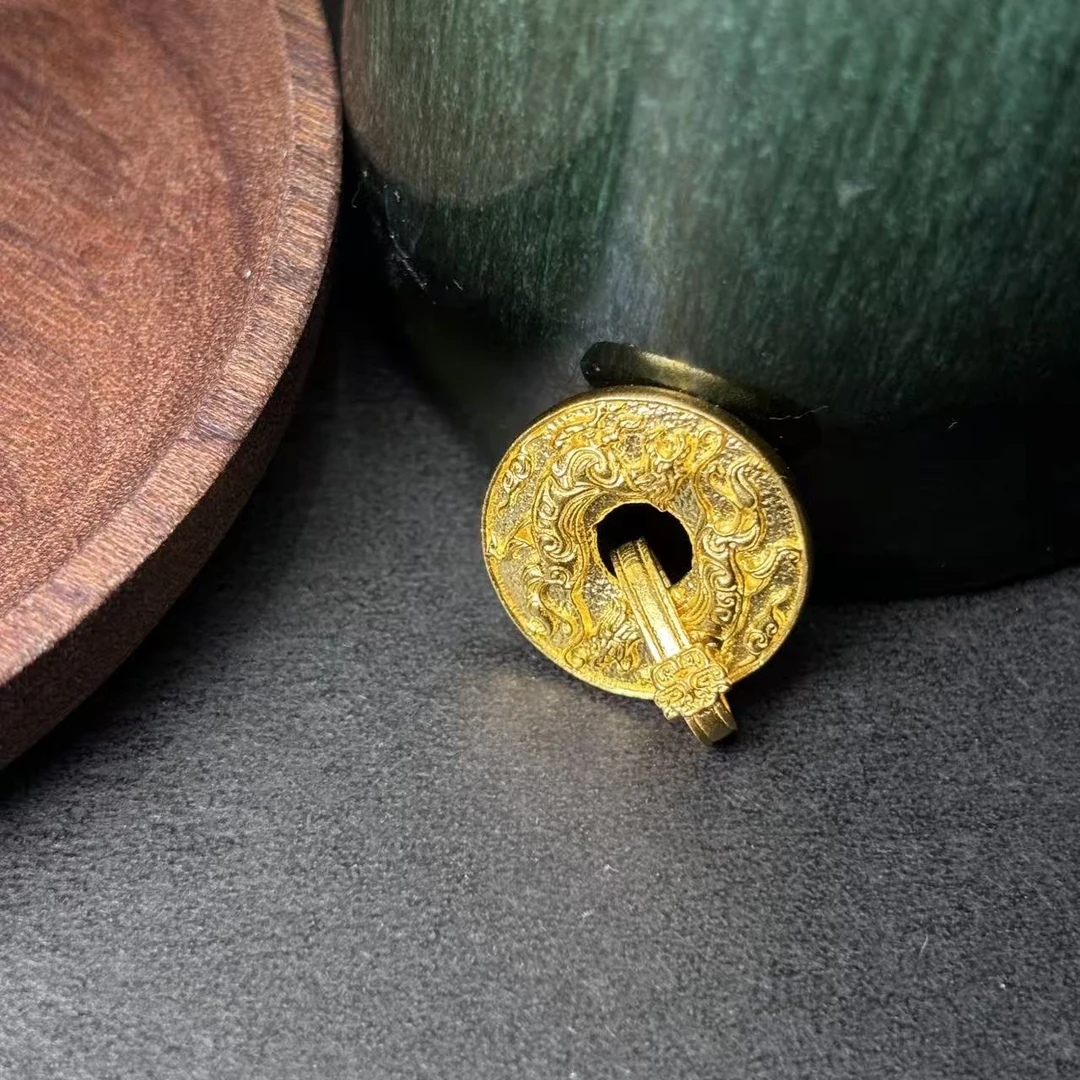 999足金重工祥瑞纹平安扣吊坠