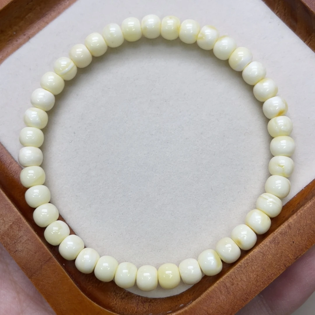 琥珀未镶嵌手链5.8mm白蜡老型手串