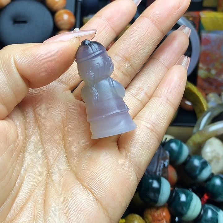 硅化玉未镶嵌吊坠(不含链)玉雕地主