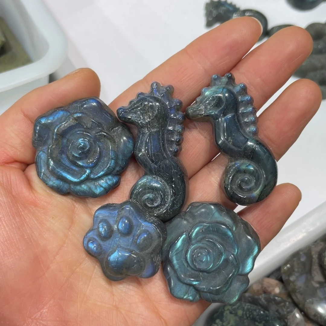 水晶摆件未镶嵌虾***眼摆件