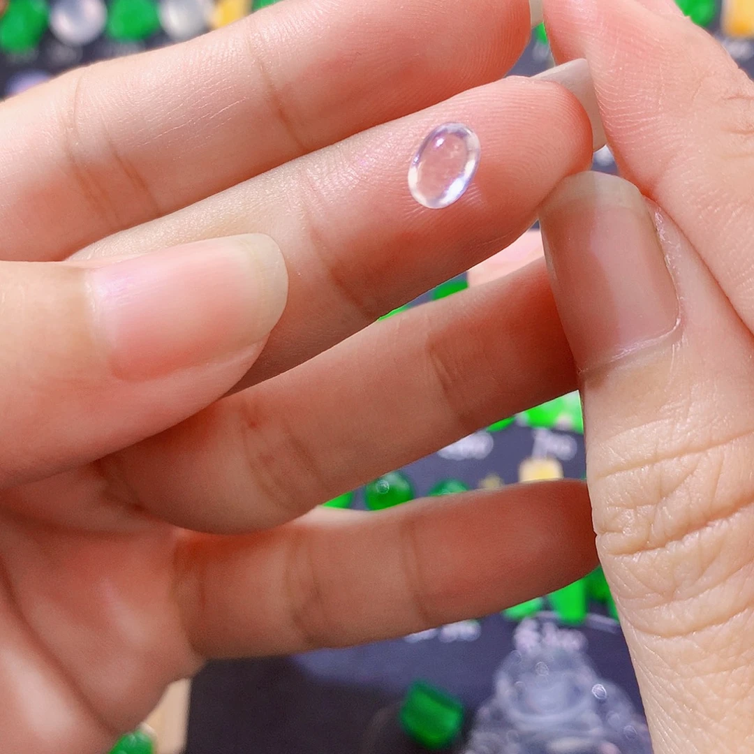 翡翠未镶嵌颈饰玻璃种白钢蛋