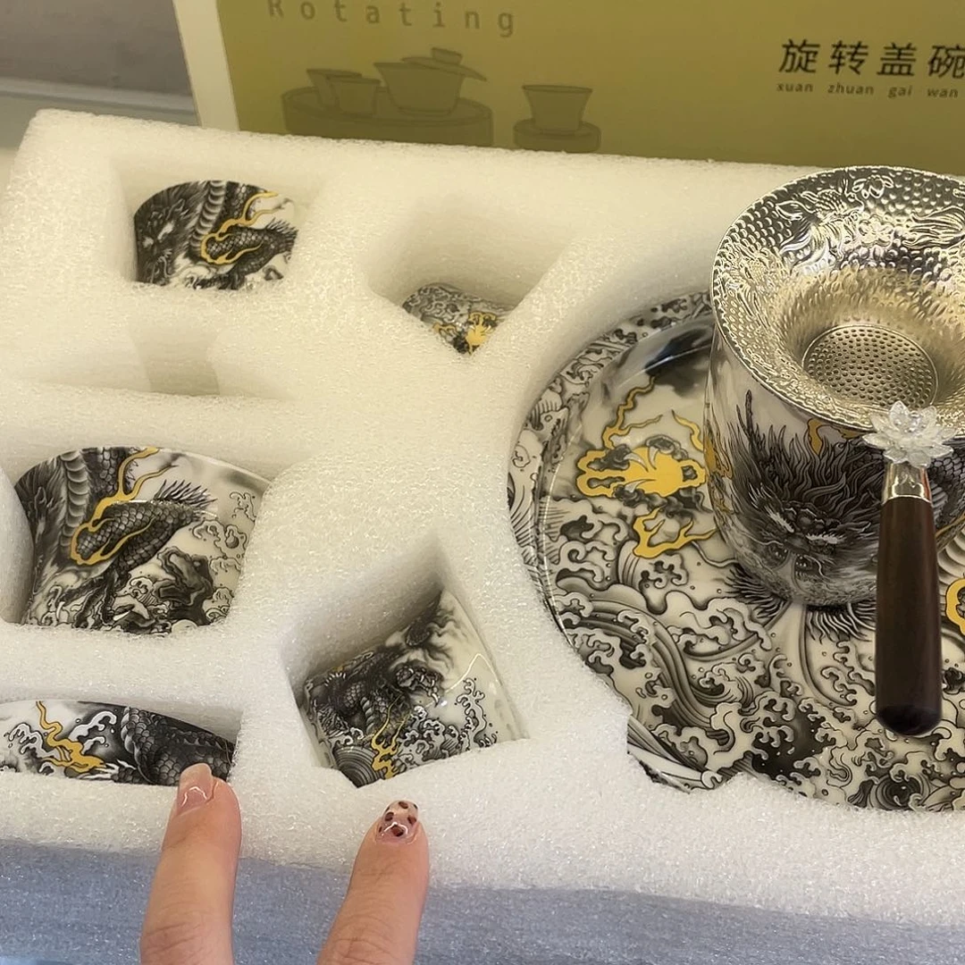 陶景德陶瓷盖碗茶具