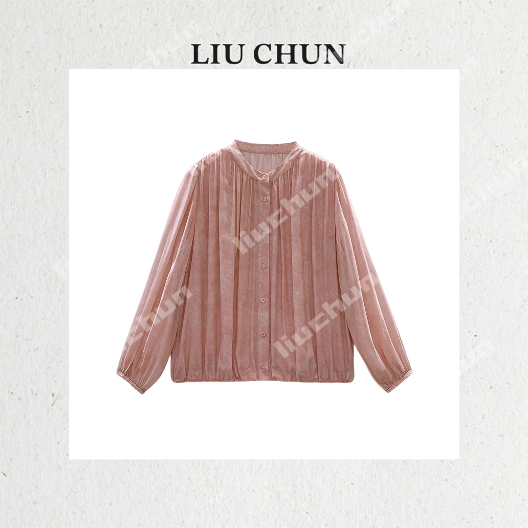 【扎染排扣】CHUN家百搭夏季轻奢气质桑蚕丝双绉+乔其外搭