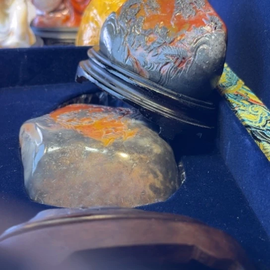 开***心印石寿山石小摆件非常好看