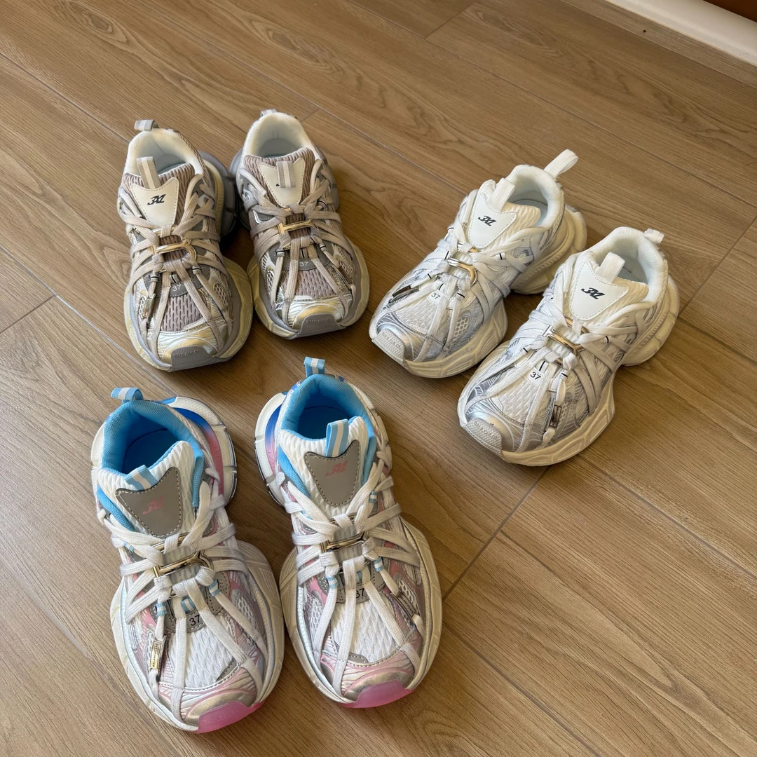 二姐的宝藏春夏新款潮流复古时尚炸街厚底增高透气老爹鞋#25078