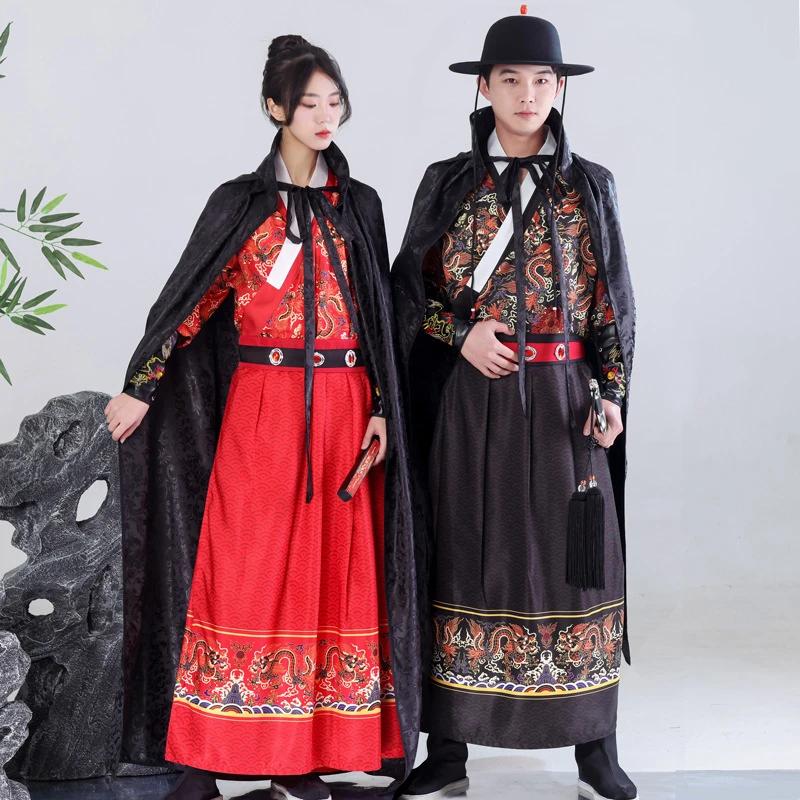 明制汉服飞鱼服锦衣卫绣春刀蟒袍武侠古装中式男女情侣伴郎服龙袍