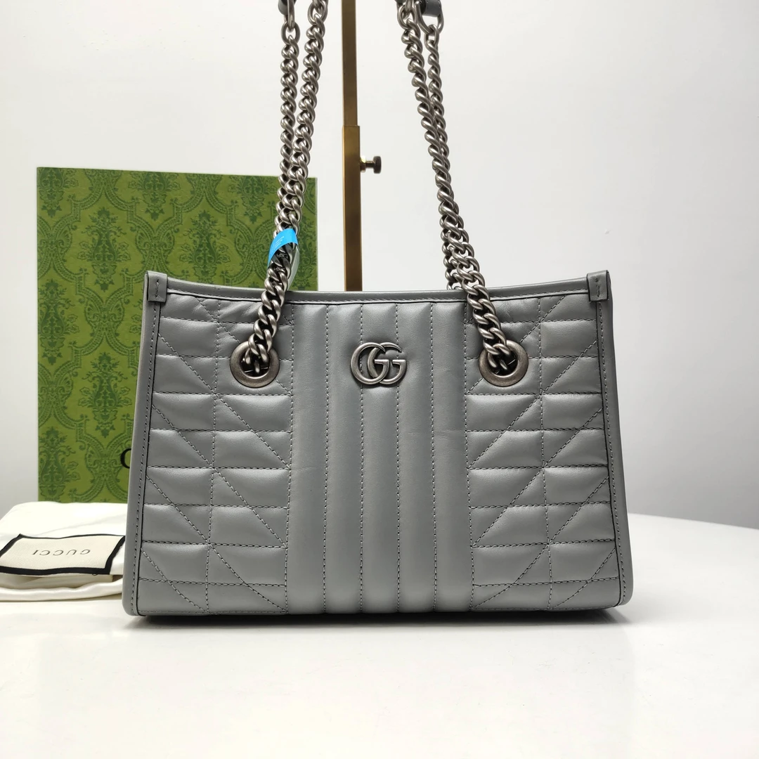 95新 GUCCI/古驰 Gucci 灰色斜挎 JK1298