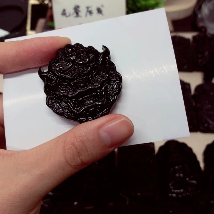 天然缅料a货钢琴黑特色题材挂件