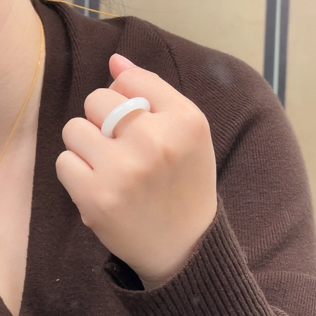 和田玉未镶嵌戒指俄料13-19