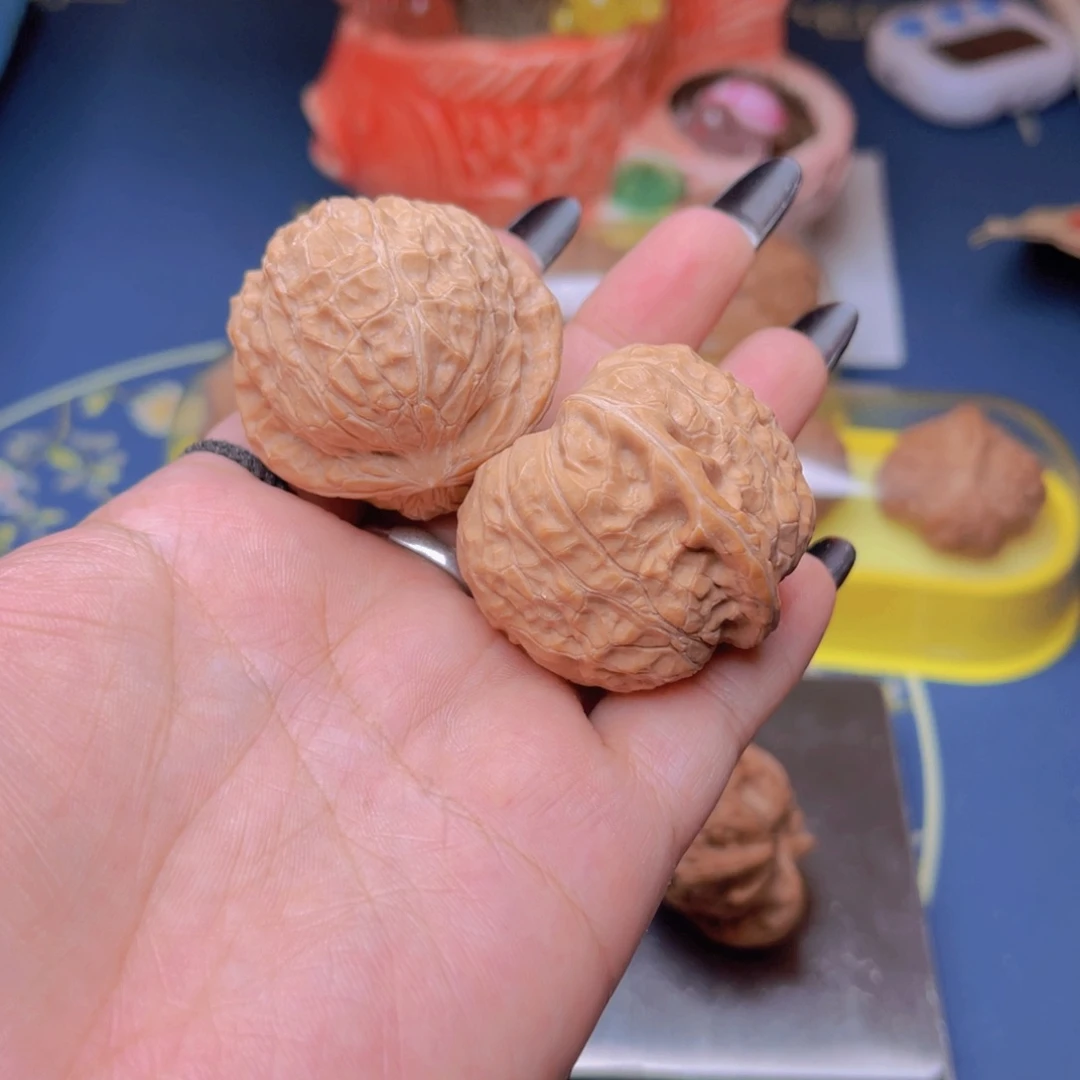 文玩核桃把件巴*豆南瓜墩40