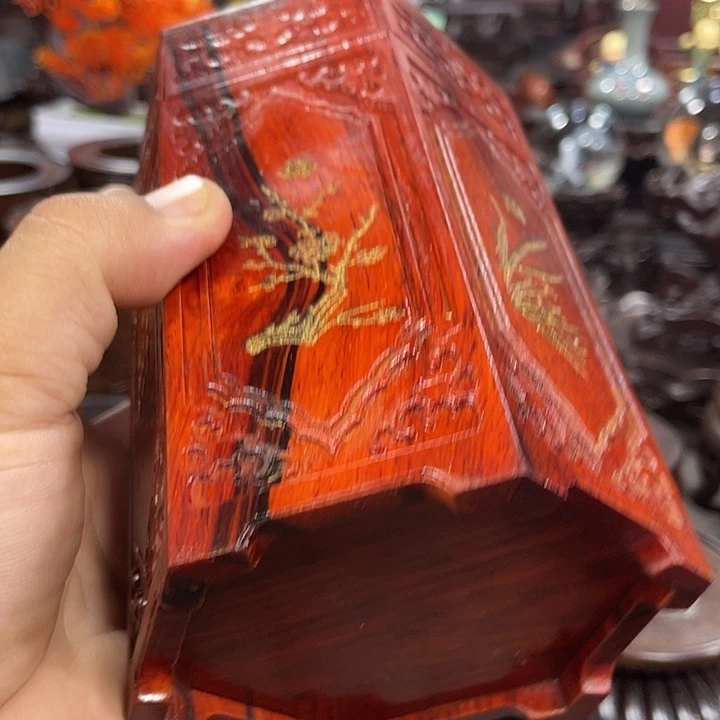 琉璃手工艺品红木底座工艺品