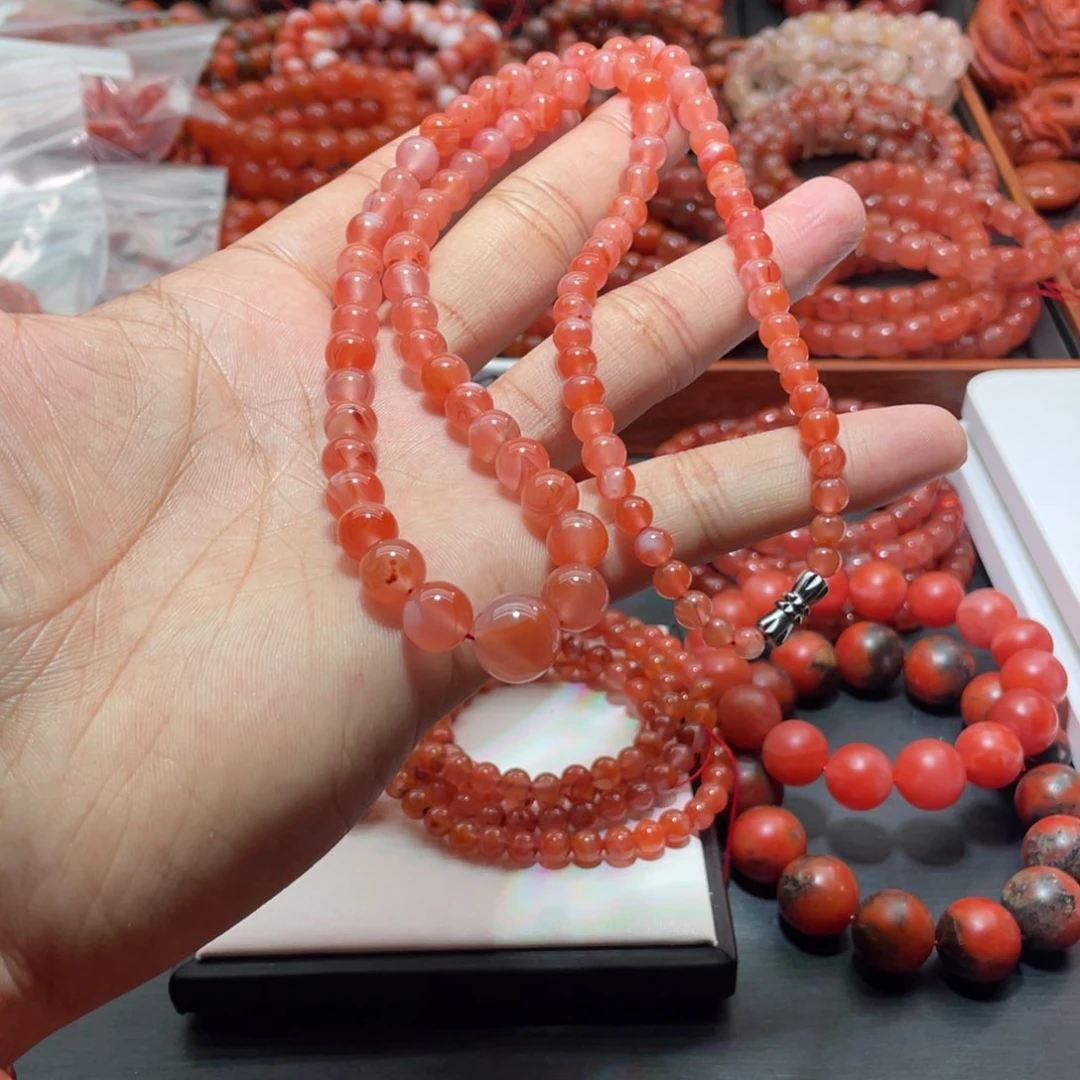 南红玛瑙手链未镶嵌