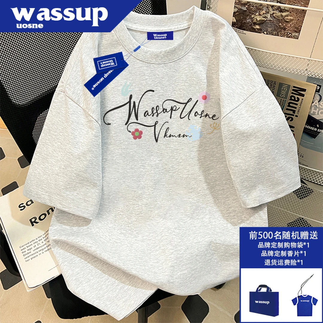 美式潮牌重磅短袖T恤男夏季2025新款宽松高级感纯棉半袖体恤上衣