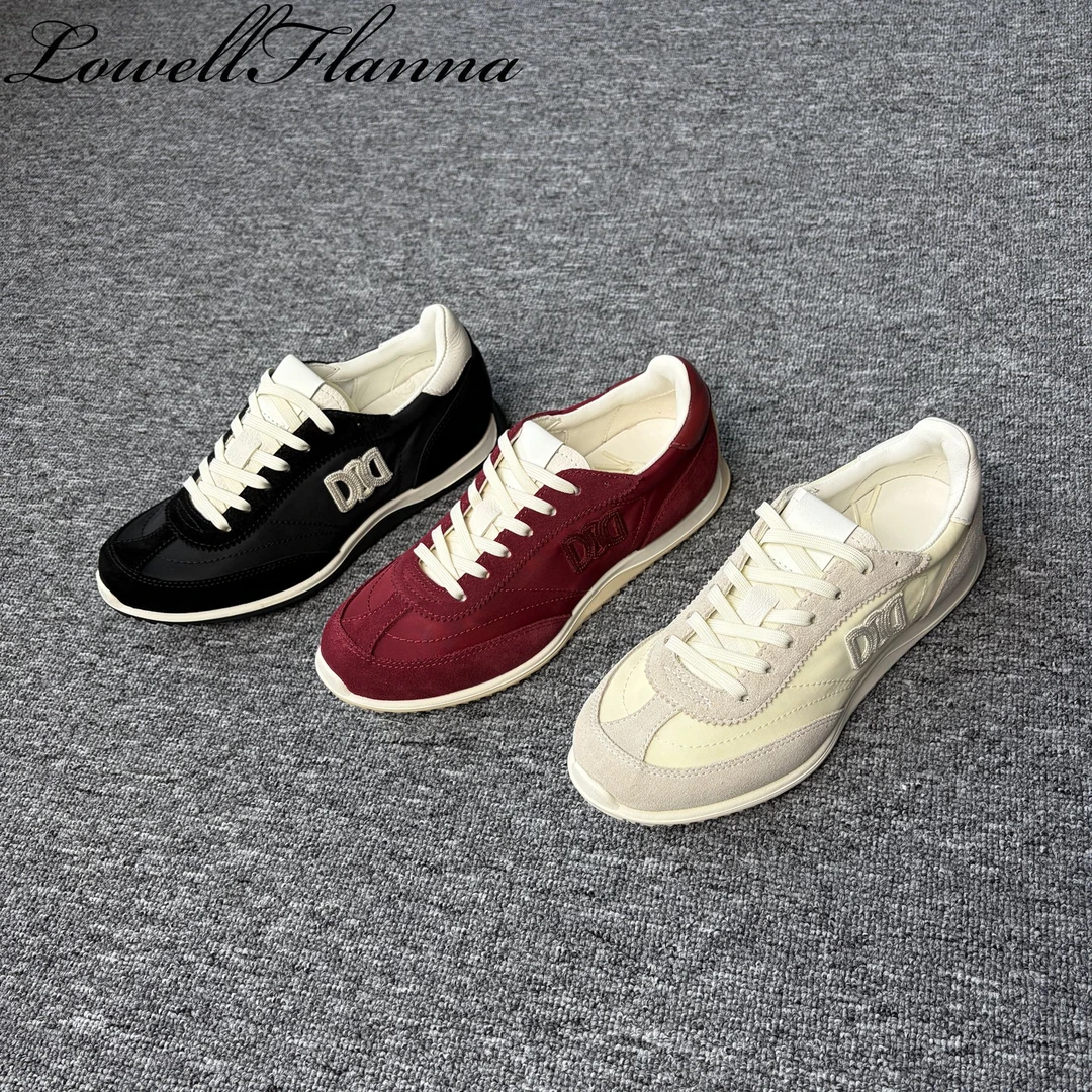lowellflanna轻奢25经典拼色系带运动休闲鞋时尚透气百搭春秋女鞋