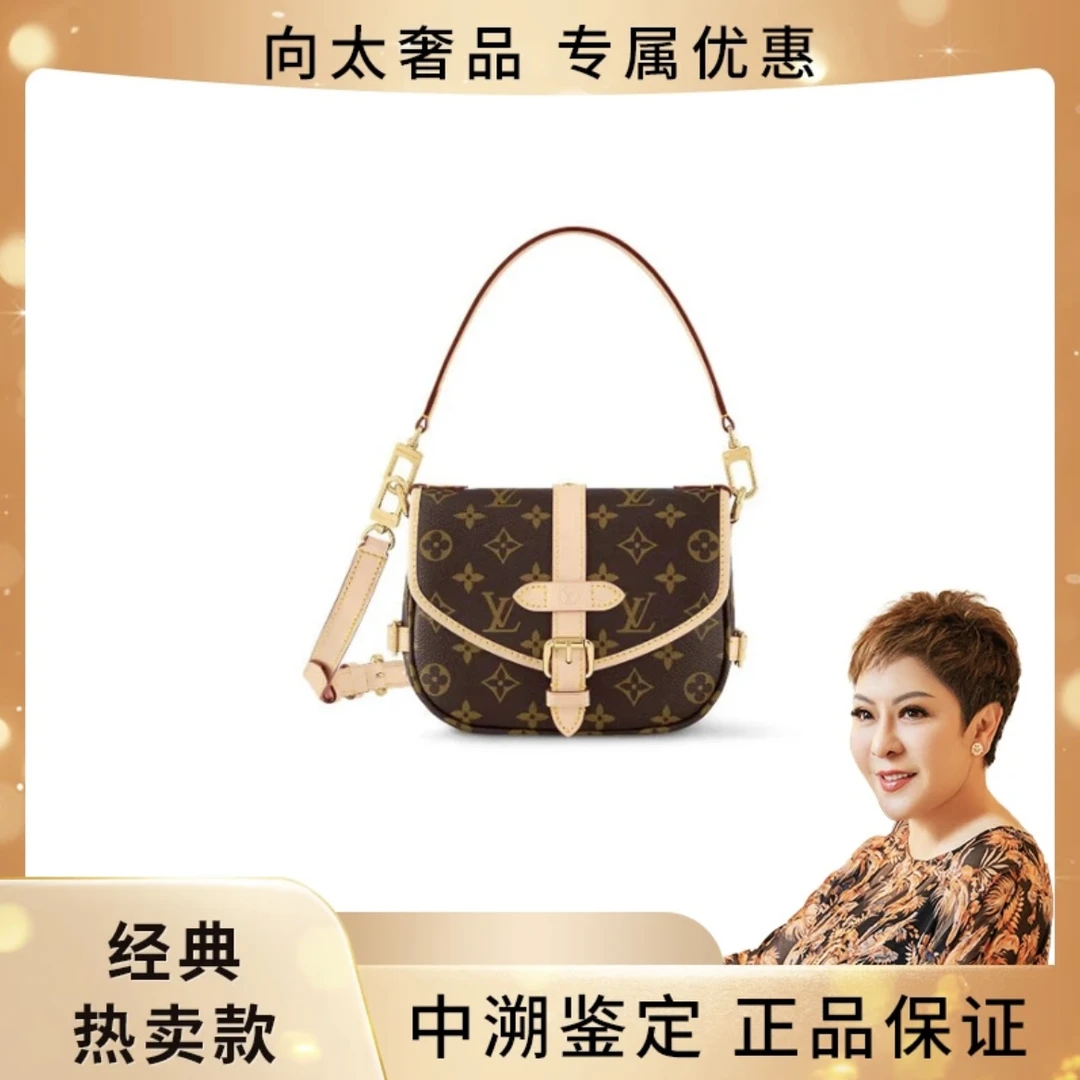 未使用 LouisVuitton/路易威登 经典老花双子星斜挎包 小号