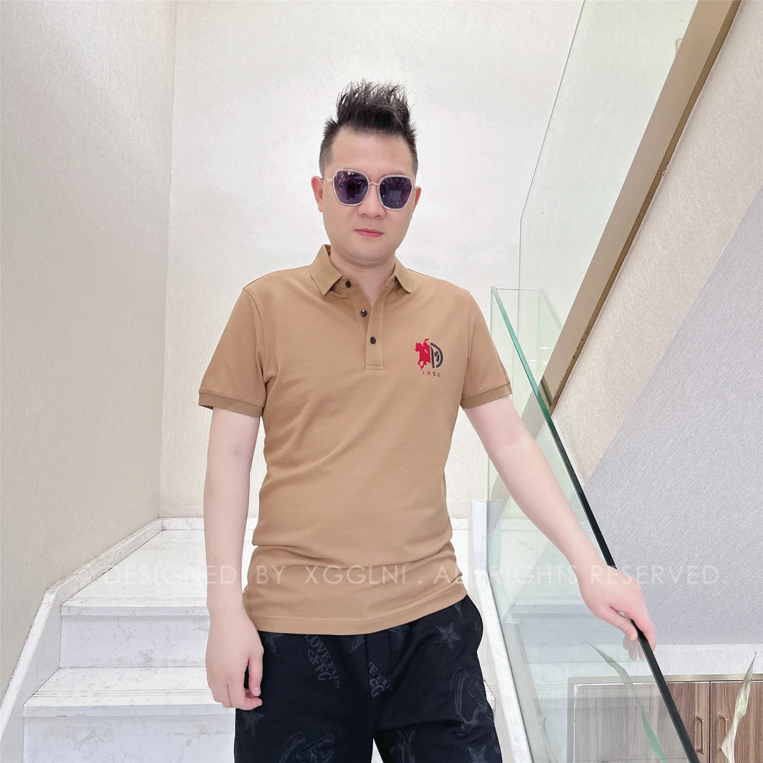 夏季款CPL半边骑马骑士男士品质高端轻奢洋气上档次短袖POLO衫