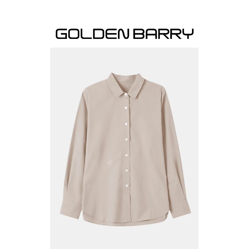GOLDENBARRY【6.18】212518柔棉质感精致翻领衬衫