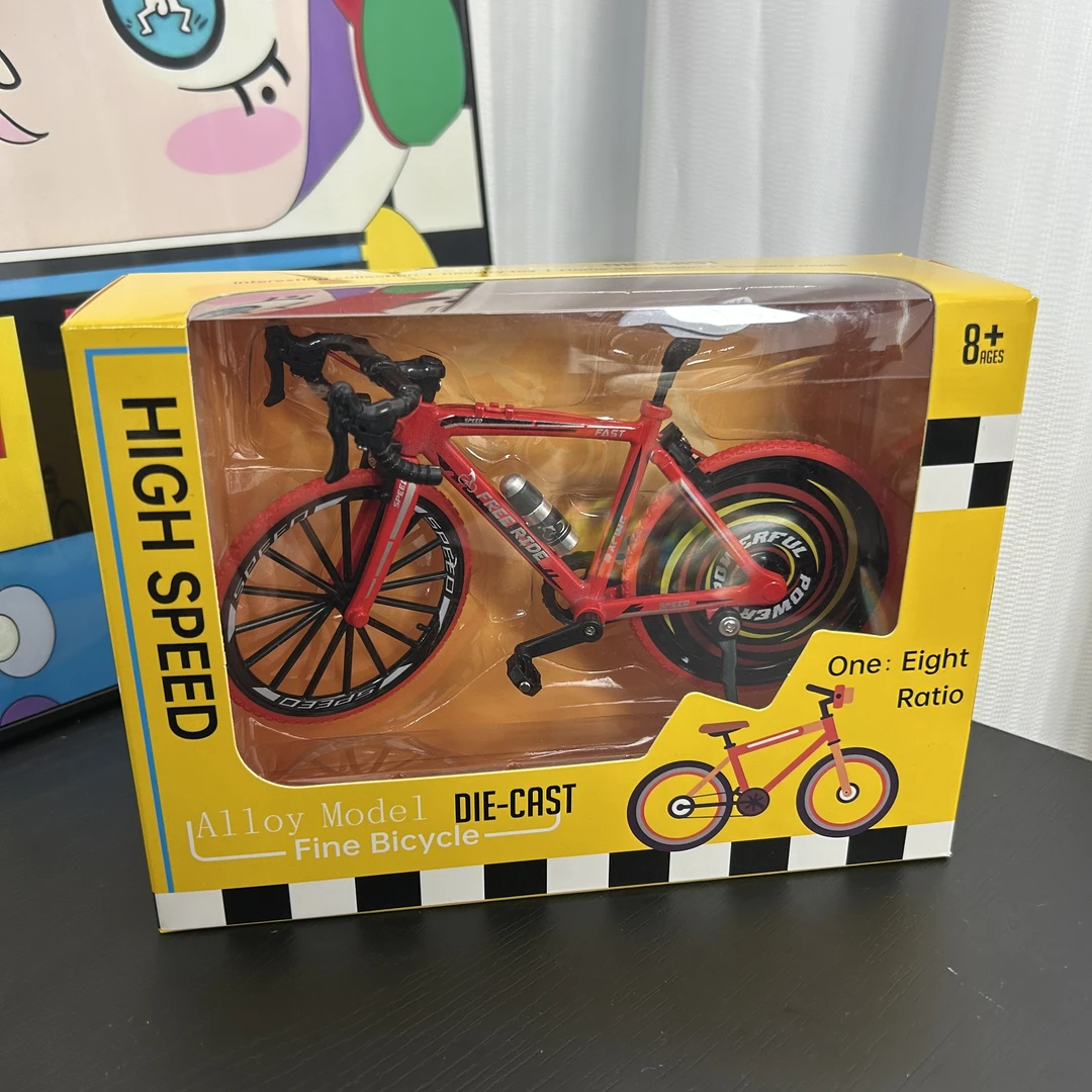 合金自行车带避震模型车