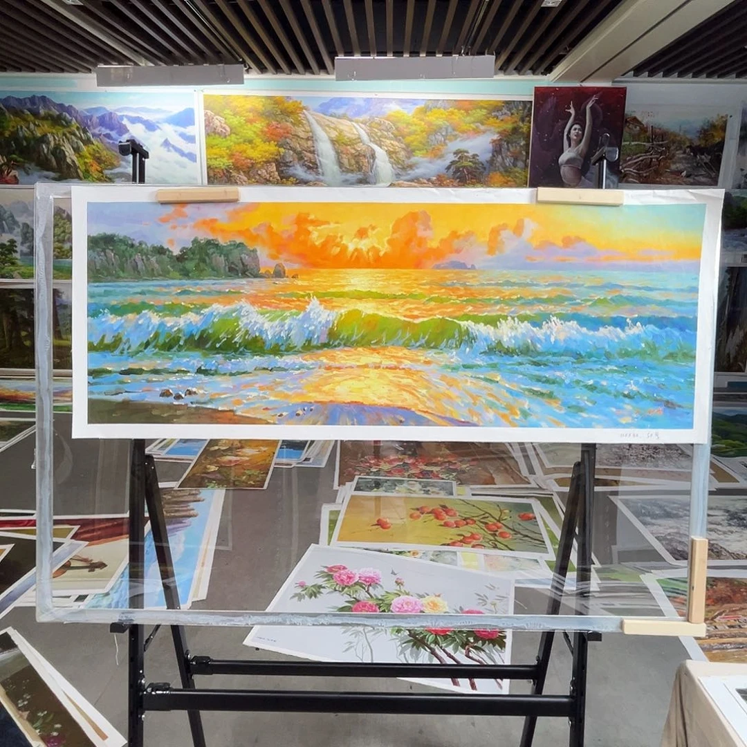 油画朝鲜艺术家110/40