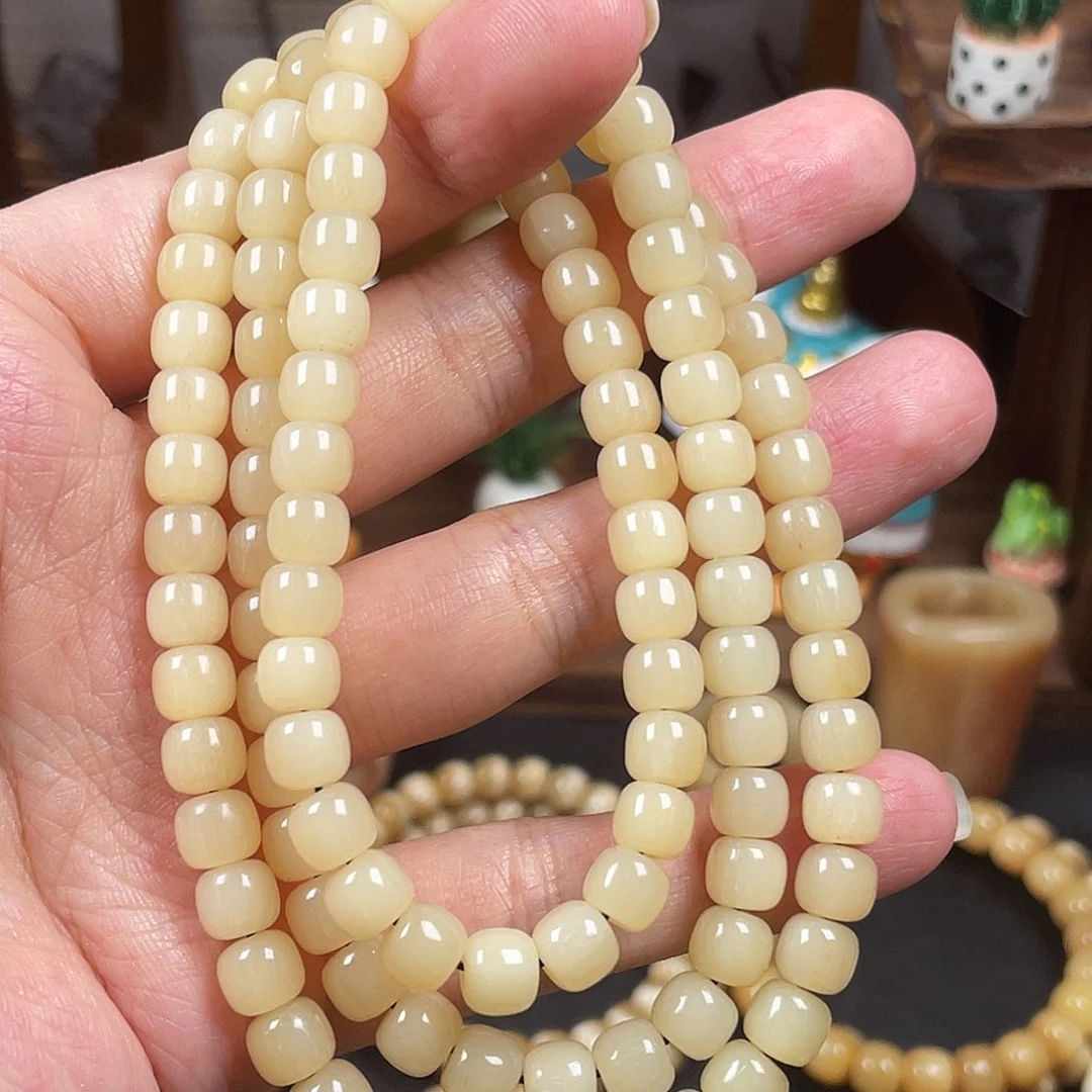 手串/手链驼骨爻*下驼骨7×6黄料108长串