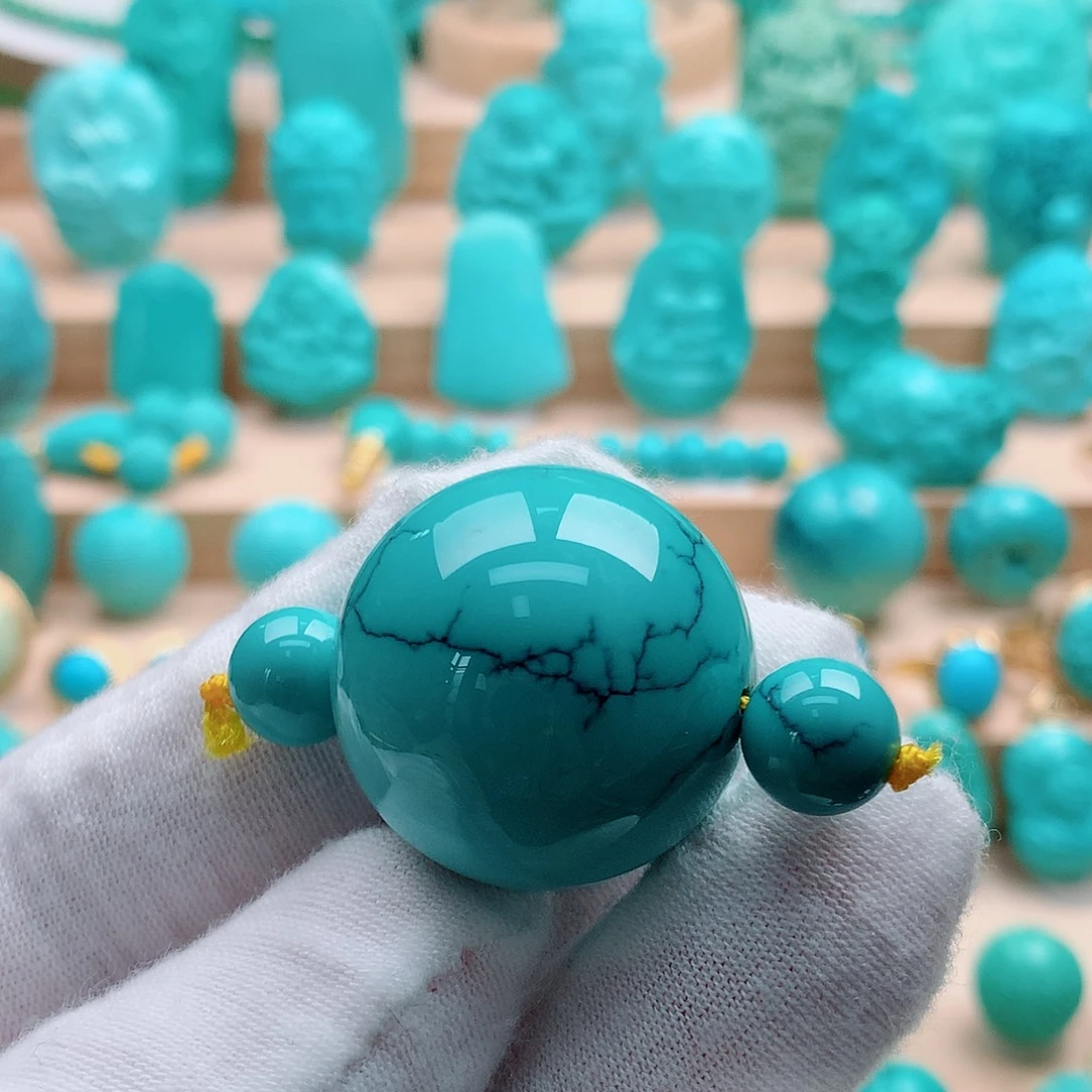 绿松石未镶嵌圆珠