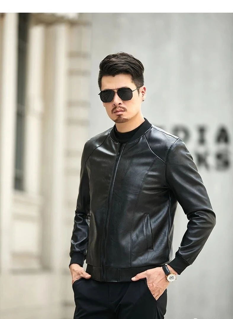 【粉丝专属】男士春秋百搭皮夹克优质潮流A002