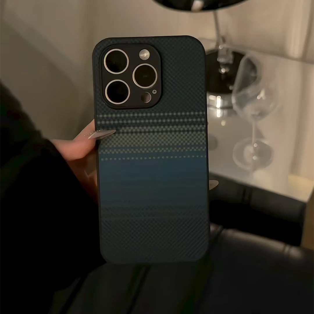 肤感直边纤维纹手机壳适用iPhone16/15promax苹果14/13pro手机壳