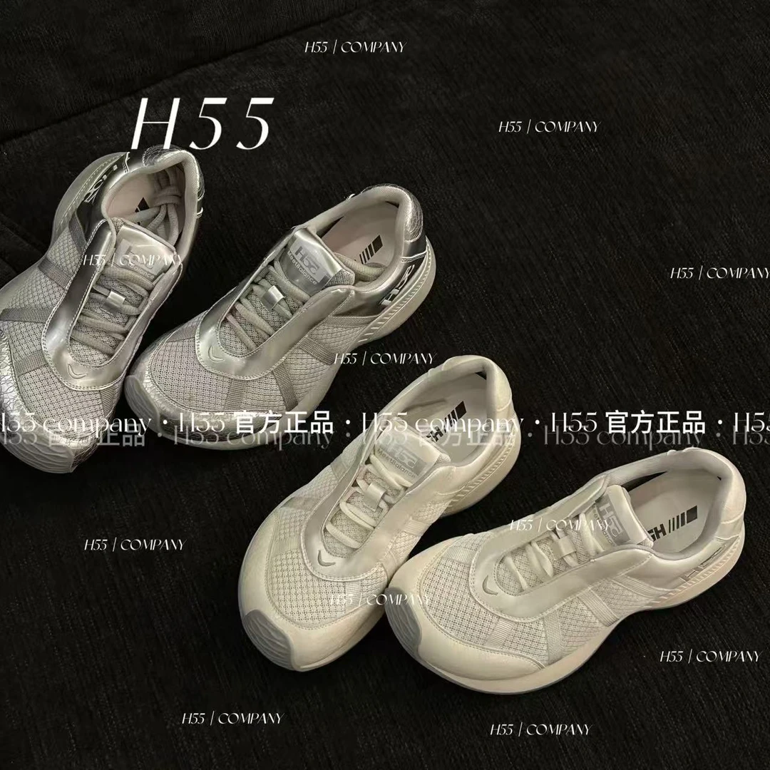 H55-旷野之息-歪头伞型透网运动休闲鞋4cm62-2629-RD