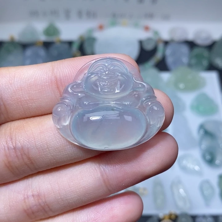 翡翠未镶嵌颈饰冰佛公