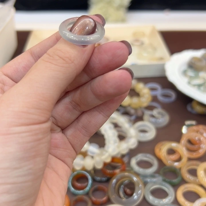 玛瑙/玉髓合金戒指63港11