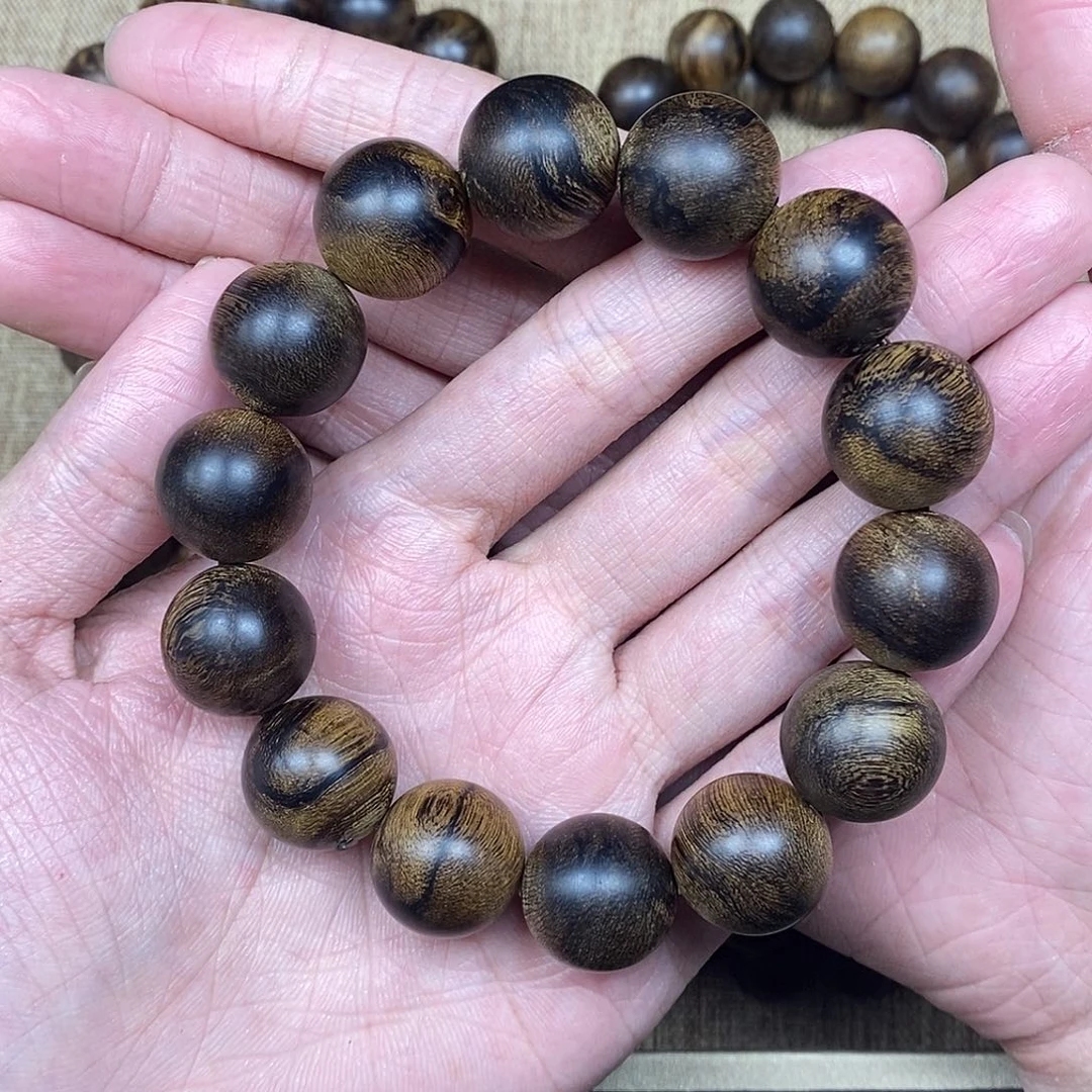 沉香手串越南芽庄白棋楠