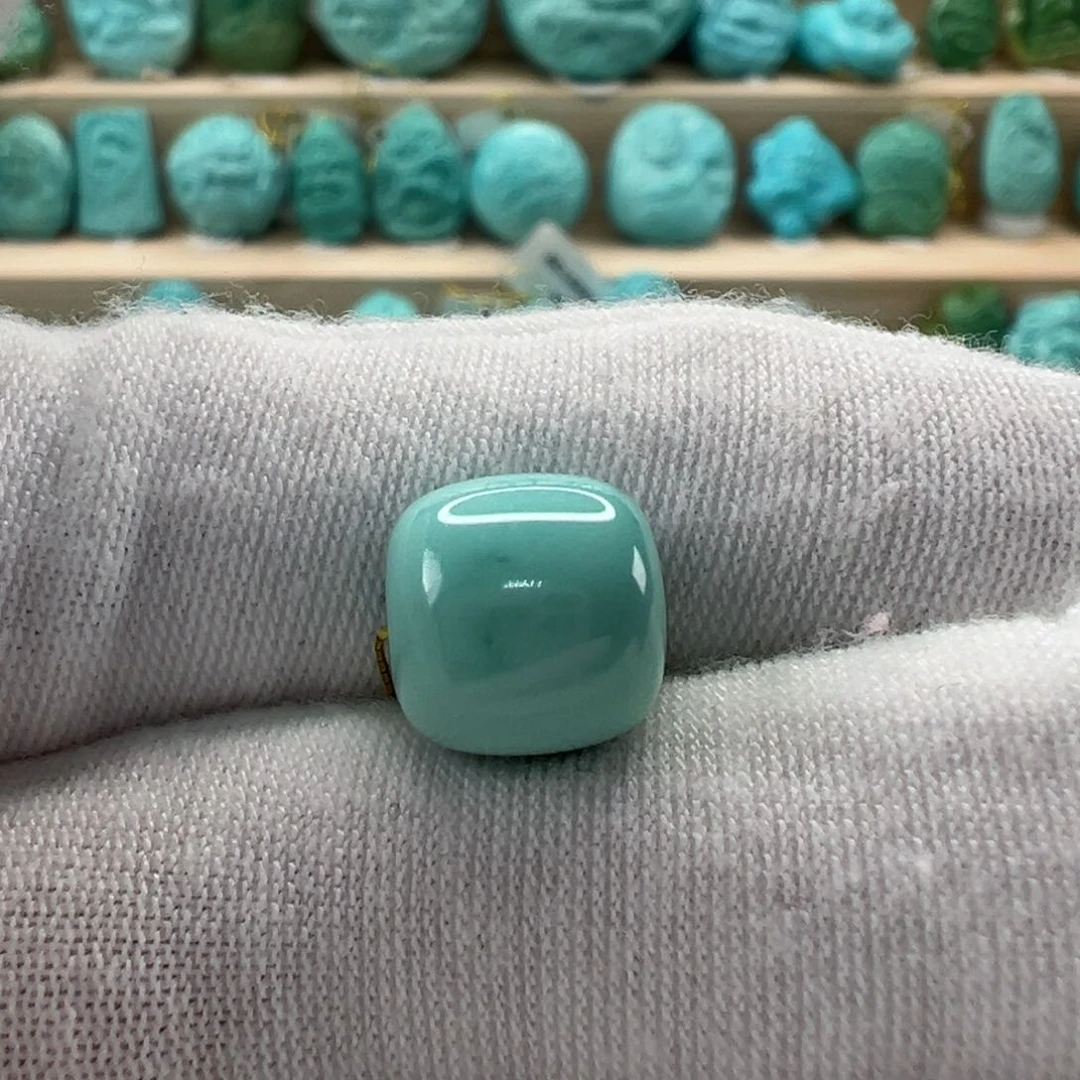 未镶嵌绿松石老型珠10x9.6 m m