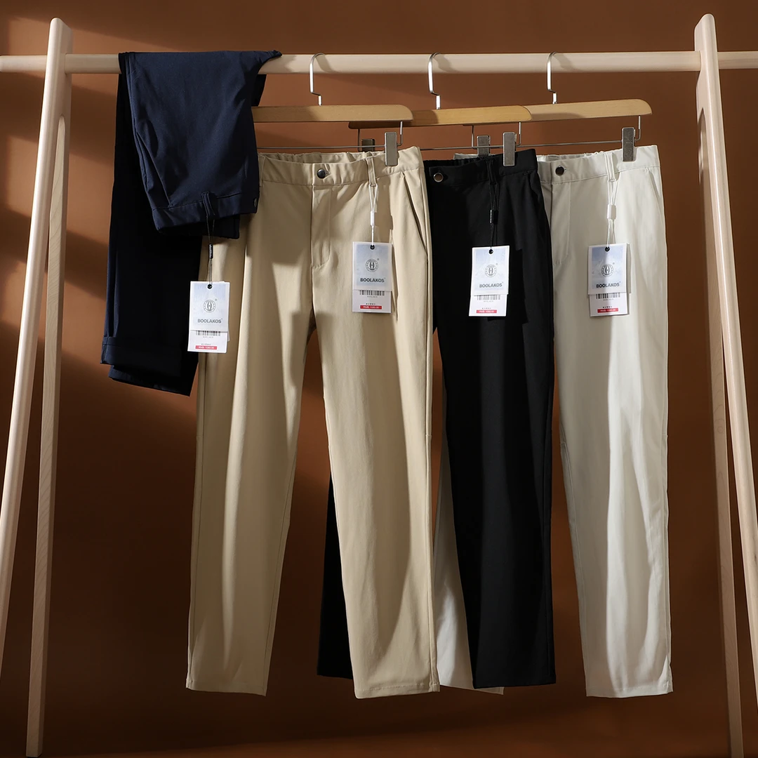日单！线下1080！柔软舒适高弹！新款男士纯色通勤直筒休闲裤-1168