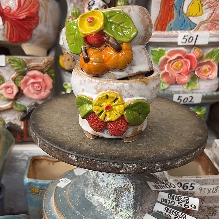 粗陶材质多肉花盆