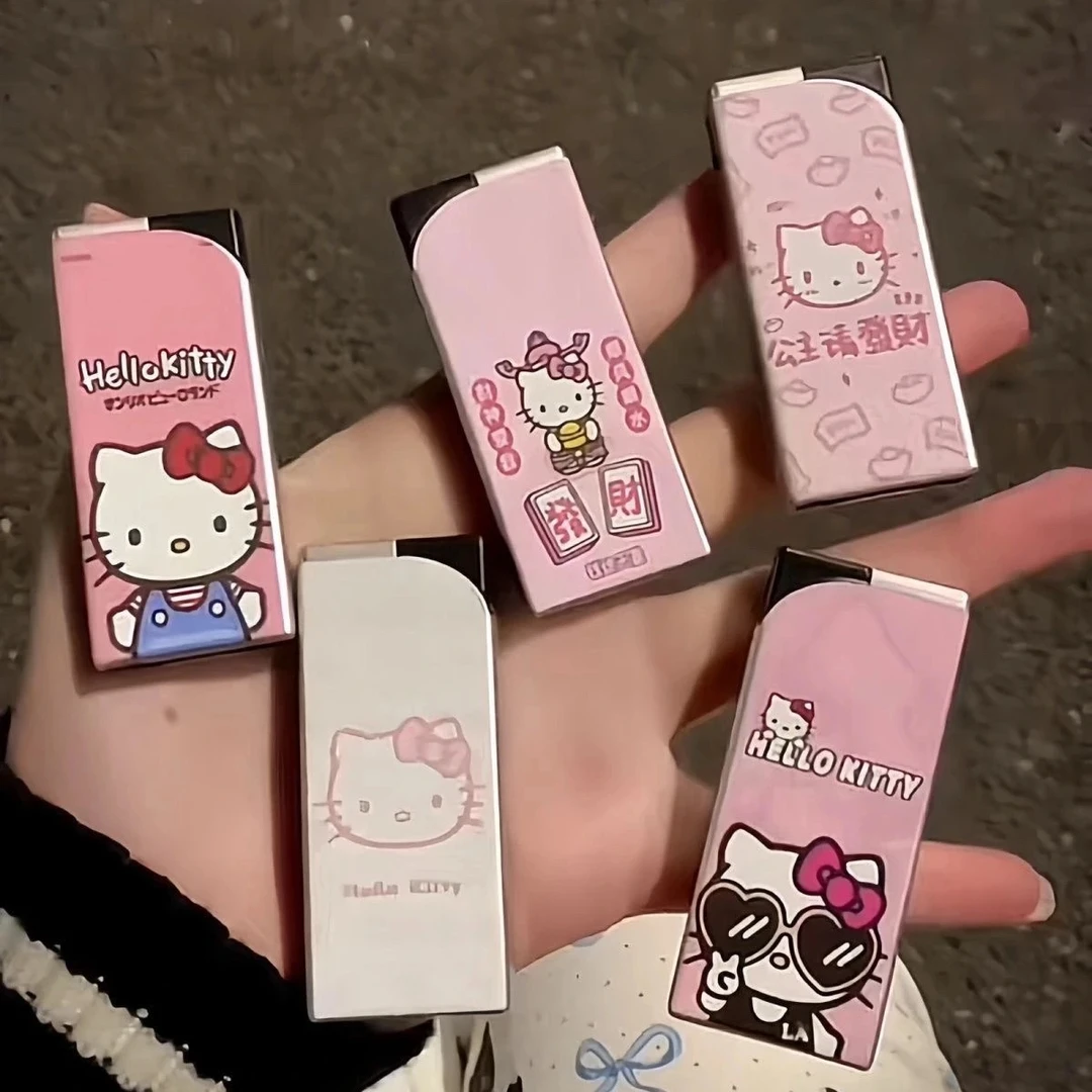 新款卡通HelloKitty新款防风打火机蓝焰直冲创意可爱女孩子礼物