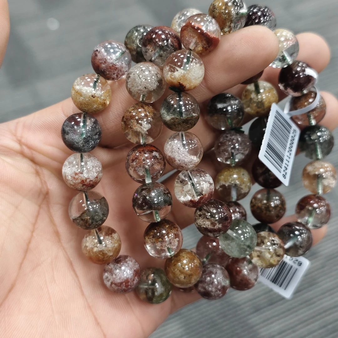 【书记甄选】天然四季幽灵单圈手链 多样性发一件 约12mm CK2892