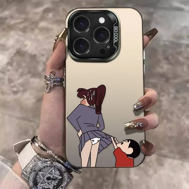 搞怪小新适用苹果15手机壳iPhone16Pro创意14/13promax防摔保护套