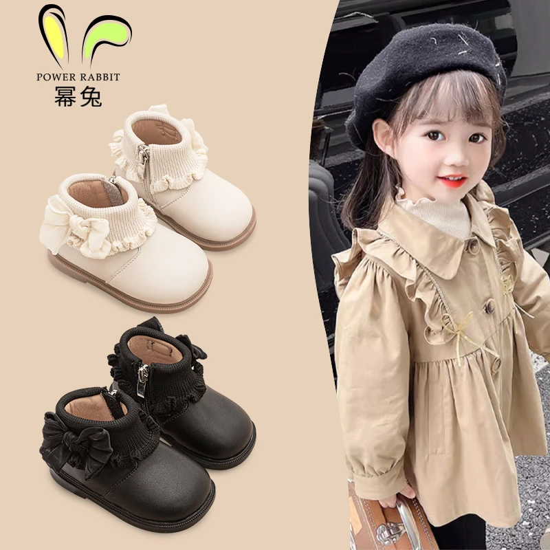 女宝宝马丁靴时尚软底婴儿学步鞋秋冬季新款女童小皮鞋切尔西靴子