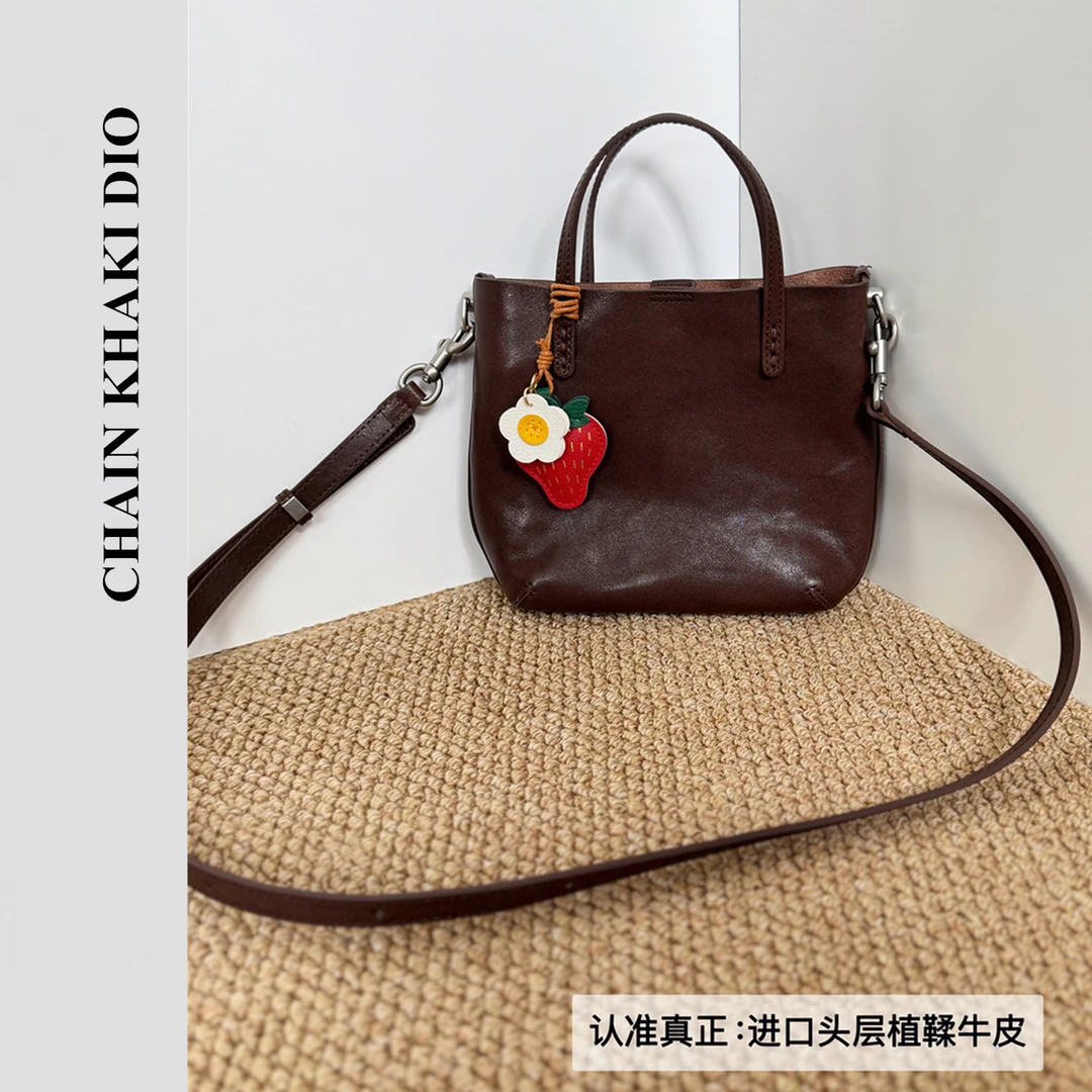 （跑量价）水桶包耐磨头层植鞣牛皮单肩包包简约休闲百搭秋冬斜挎包