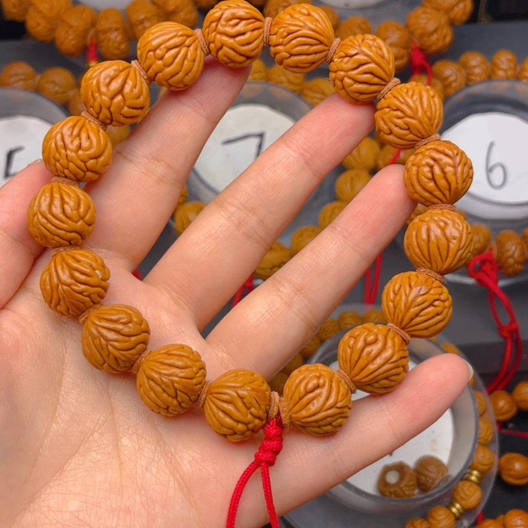 桃核吊坠柳叶纹地球仪1.6