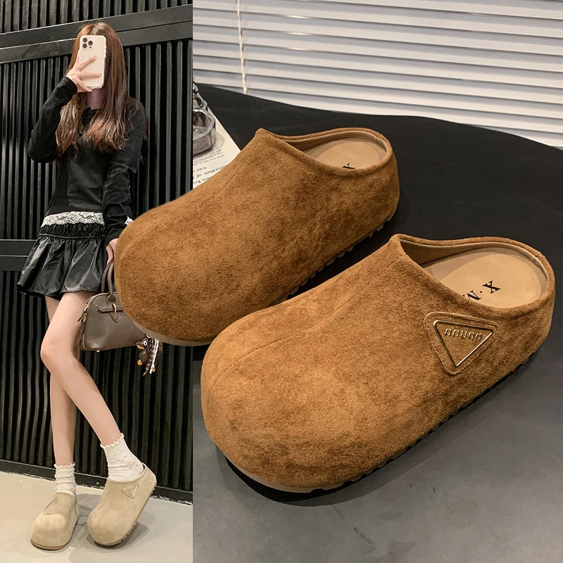 森系复古圆头单鞋女2025秋季新款平底休闲丑萌勃肯鞋玛丽珍5cm